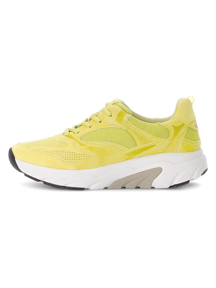 Gabor Leder-Sneakers in Gelb - 37