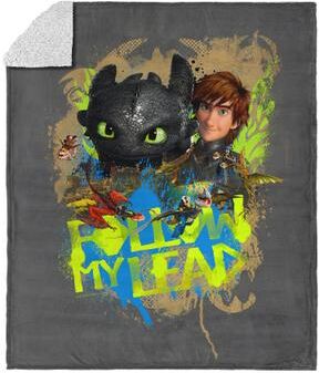 How to Train Your Dragon Follow My Lead Silk Touch Sherpa Throw Blanket 50x60 inches by THE NORTHWEST GROUP in Follow My Lead (Size OS)