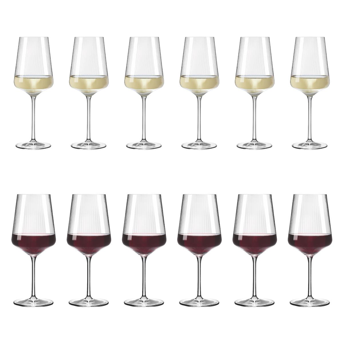 Ritzenhoff Sonnenschliff Weinglas 12er Set H24 (54 cl, Weingläser Set) (6281001)