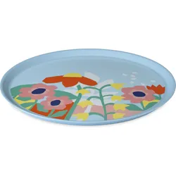 Nora Teller für Mittagsgerichte 25,5 cm mit Blumenmuster blau