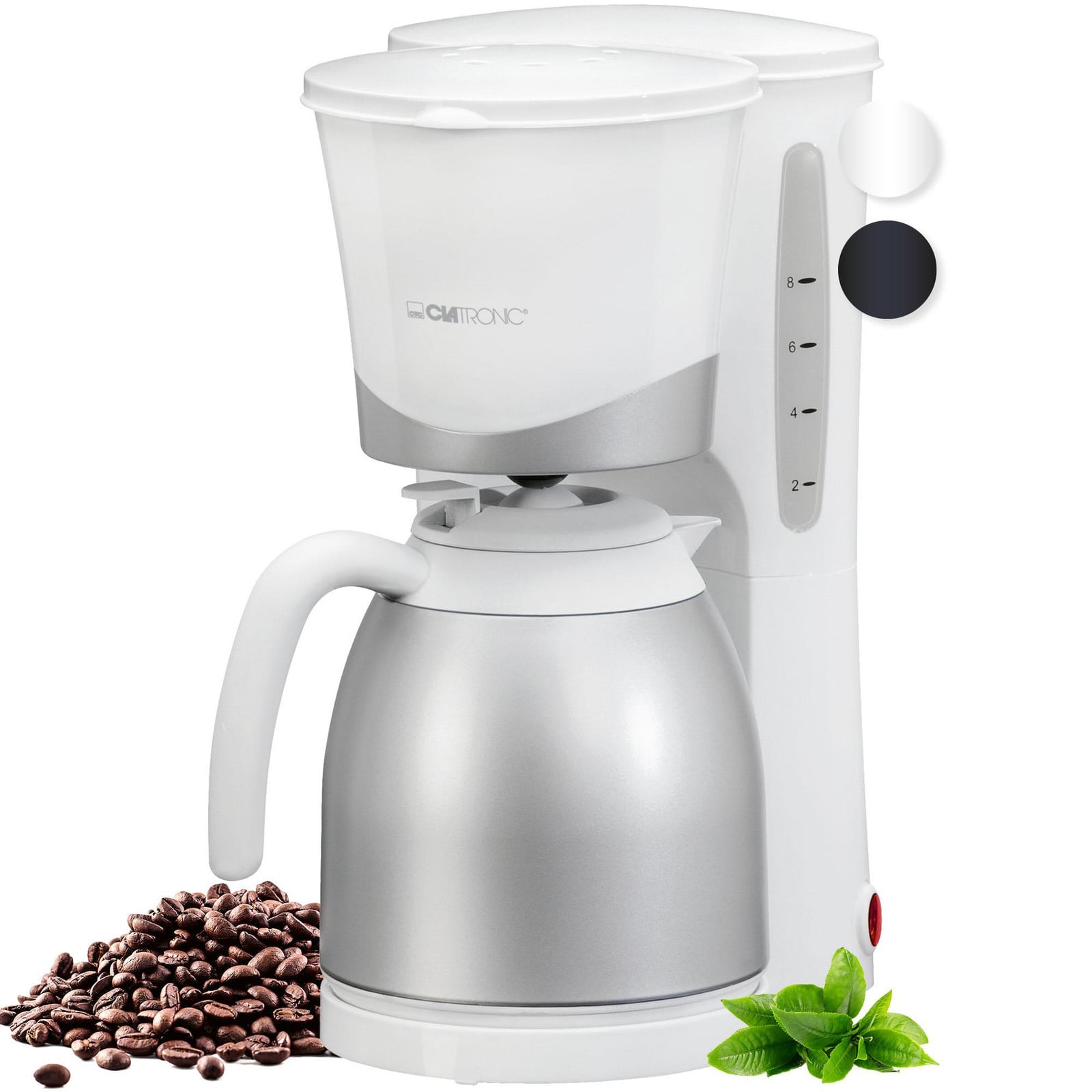 Clatronic KA 3327 Kaffeemaschine wit, 8-10 kopjes