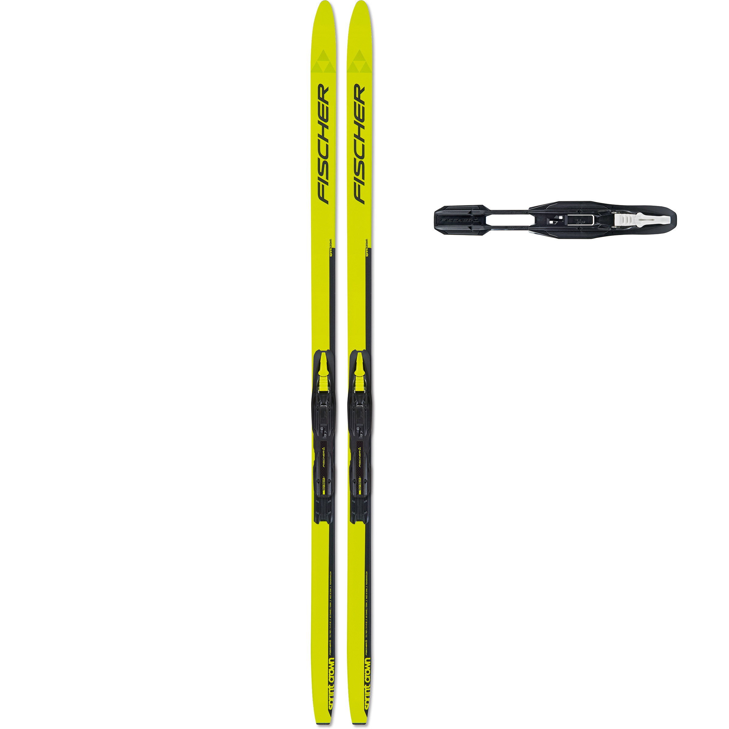 Fischer Sprint Crown+BDG Tour Step-in LFP Classicset 24/25 Kinder Ski gelb Größe 110CM Langlauf Klassik