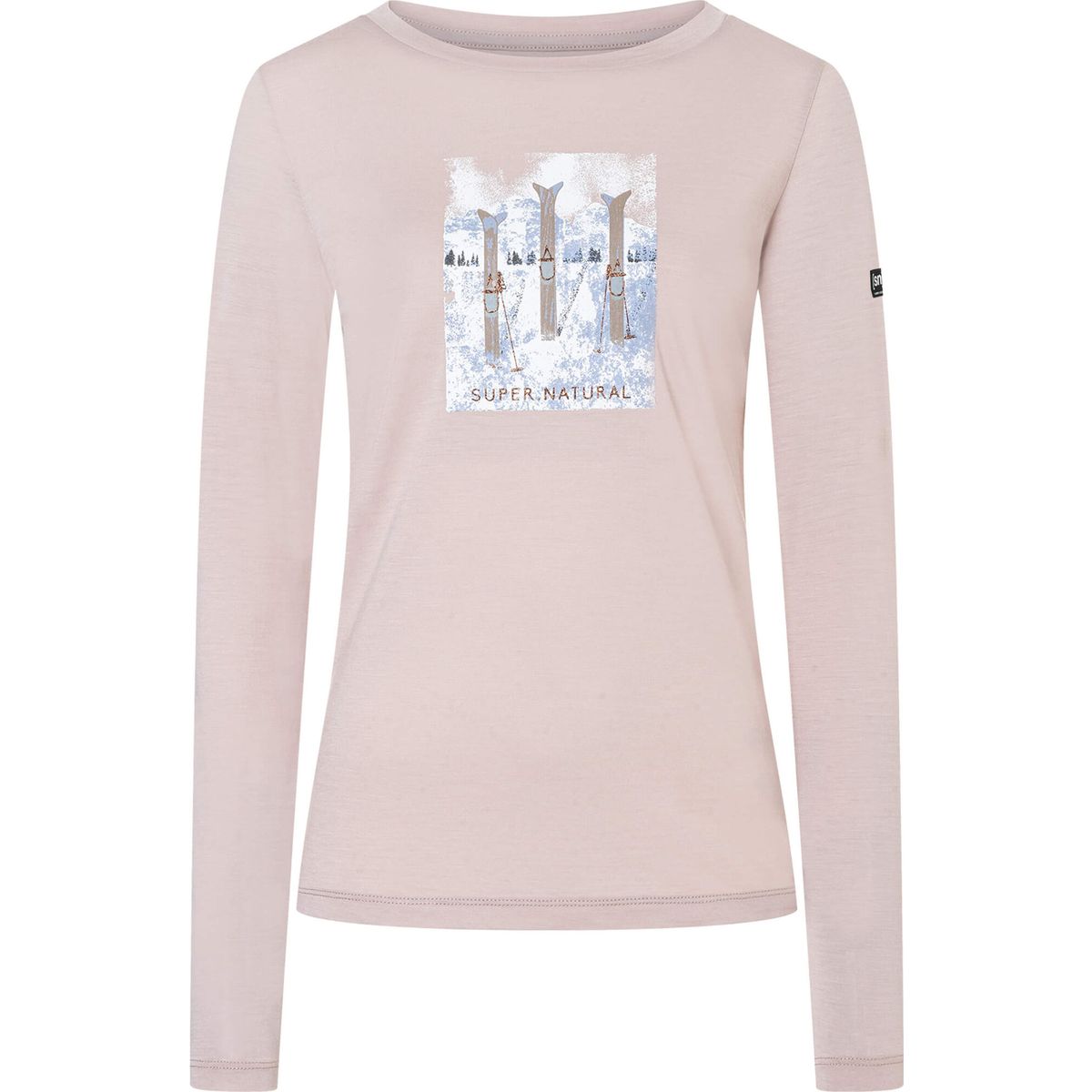 Super.Natural W Triple Ski LS dusty rose/various (66J) M SNWP0410766JM
