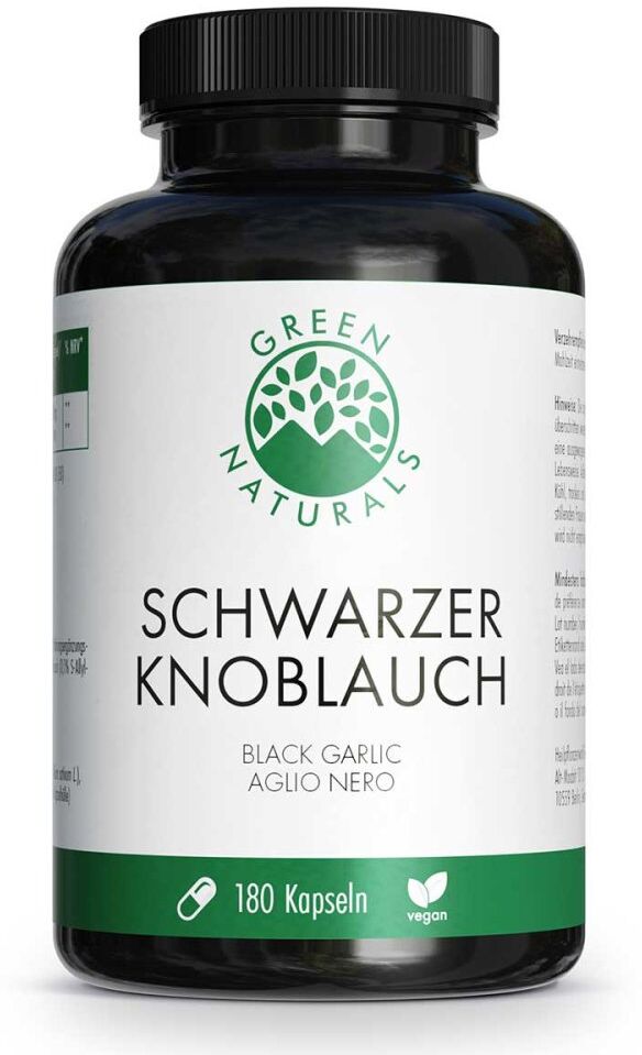 Green Naturals Schwarzer Knoblauch 750mg Kapseln vegan 180stk