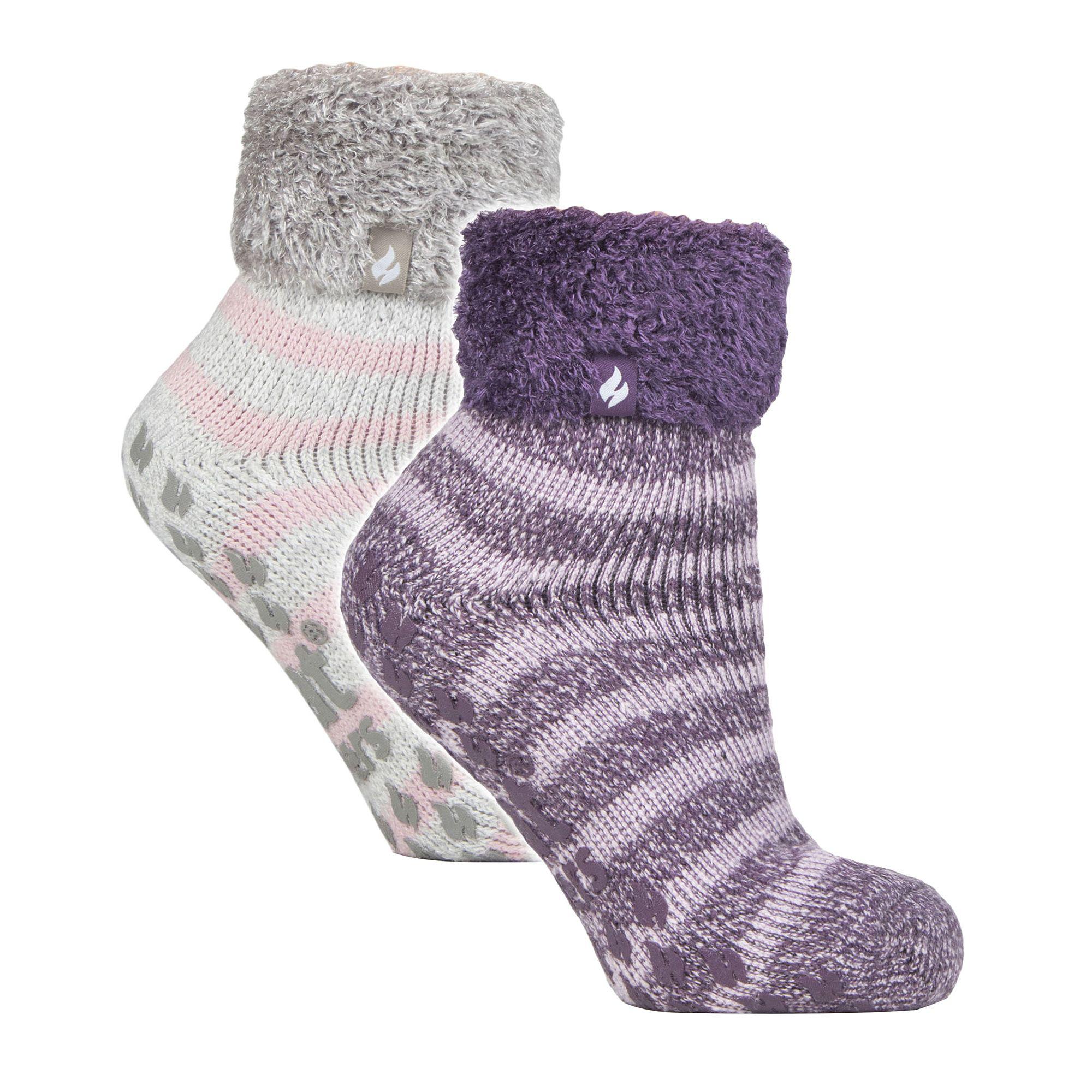 2-pack Dames Zachte Lounge Sokken met Antislip