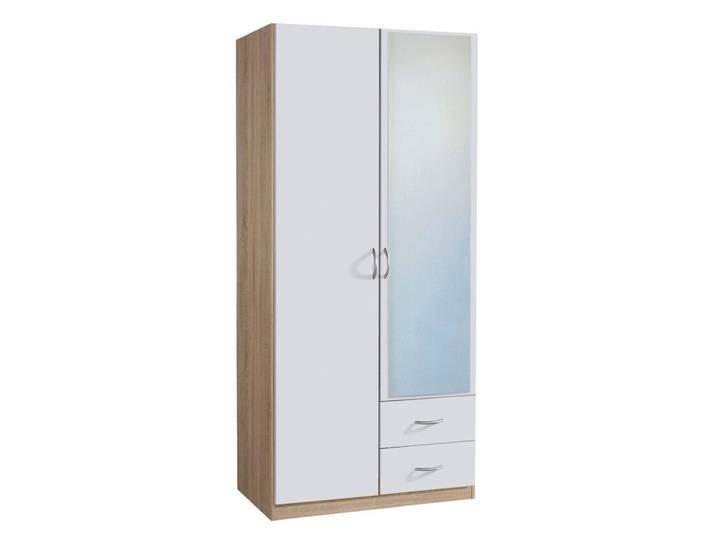 Kleiderschrank CASE 1 Spiegeltür Sonoma Eiche/Alpinweiß
