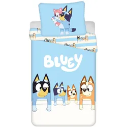 Tinisu, Kinderbettwäsche, Bluey Bettwäsche - weiche Baumwolle 140x200 cm Kissen und Decke (200 x 140 cm, 90 x 70 cm)