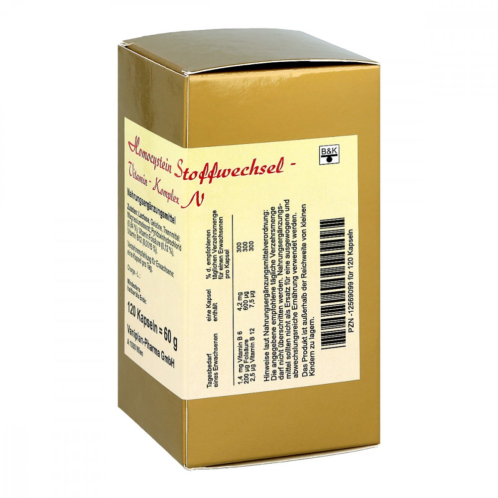 FBK-Pharma GmbH Homocystein Stoffwechsel-vitamin-komplex N Kapseln 12569099