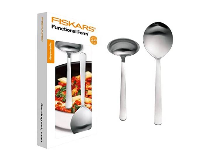 Fiskars Couverts de service\, 2 pièces\, Acier\, Acier/Mat\, Functional Form\, 1002959