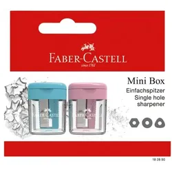Faber-Castell (Schule) 2er-Set Einfachspitzdose »Mini Box« silber, 2.5x4x2.5 cm