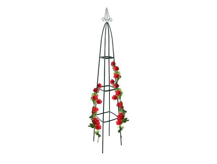 Garten Rankturm Metall ca. 190cm spitz Grün