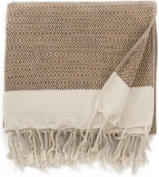 Inspire Curations Turkish Thickened Checkered Multifunctional Throw Blanket orange Brown 125x180cm