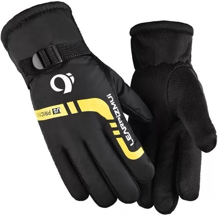 INF Winter Thermo Wasserdichte Winddichte Fahrradhandschuhe für Motorrad & E-Bike, kompatibel mit verschiedenen Marken Gelb