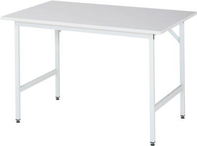 RAU Arbeitstisch, Melamin-Platte, 1250 x 800 x 800-850 mm