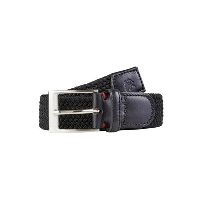 Ledergürtel LERROS "Gürtel *Harvey*", Herren, Gr. 90, schwarz, Materialmix, Gürtel Ledergürtel