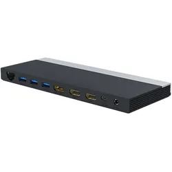 DLH USB-C Triple Screen Docking Station (USB-C, 5 Ports), Dockingstation + USB Hub, Schwarz