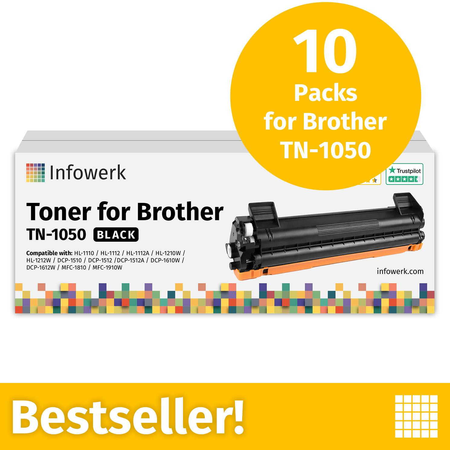 Infowerk Toner voor Brother TN1050, 10 stuks
