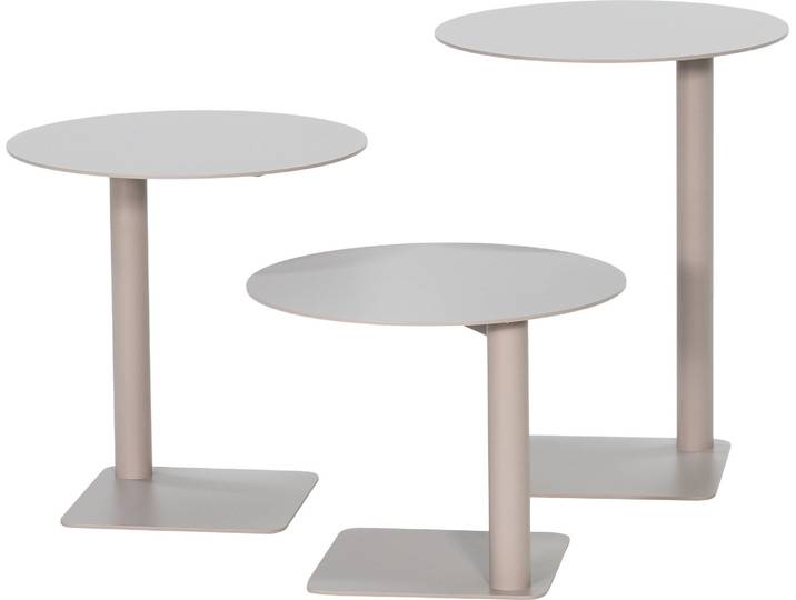 Beistelltisch SPINDER DESIGN SUNNY 30 , grau (silky taupe, silky taupe, silky taupe, silky taupe, silky taupe, silky taupe), B/H/T: 40cm x 30cm x 40cm, Tische, Beistelltisch, Beistelltisch aus Stahl