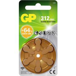 GP Hörgerätebatterie ZA312 1.4 V 6 St. Zink-Luft GPPBZZ31F017 GPZA312978C6
