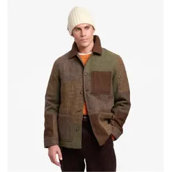 Sebago Unisex. 74115TW Braune Dorr Patchwork-Jacke (XL), Lässig, Wolle