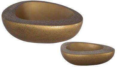 "Uttermost Ovate Brass Bowls (Set of 2) - 15""W x 4.5""H x 12""D"