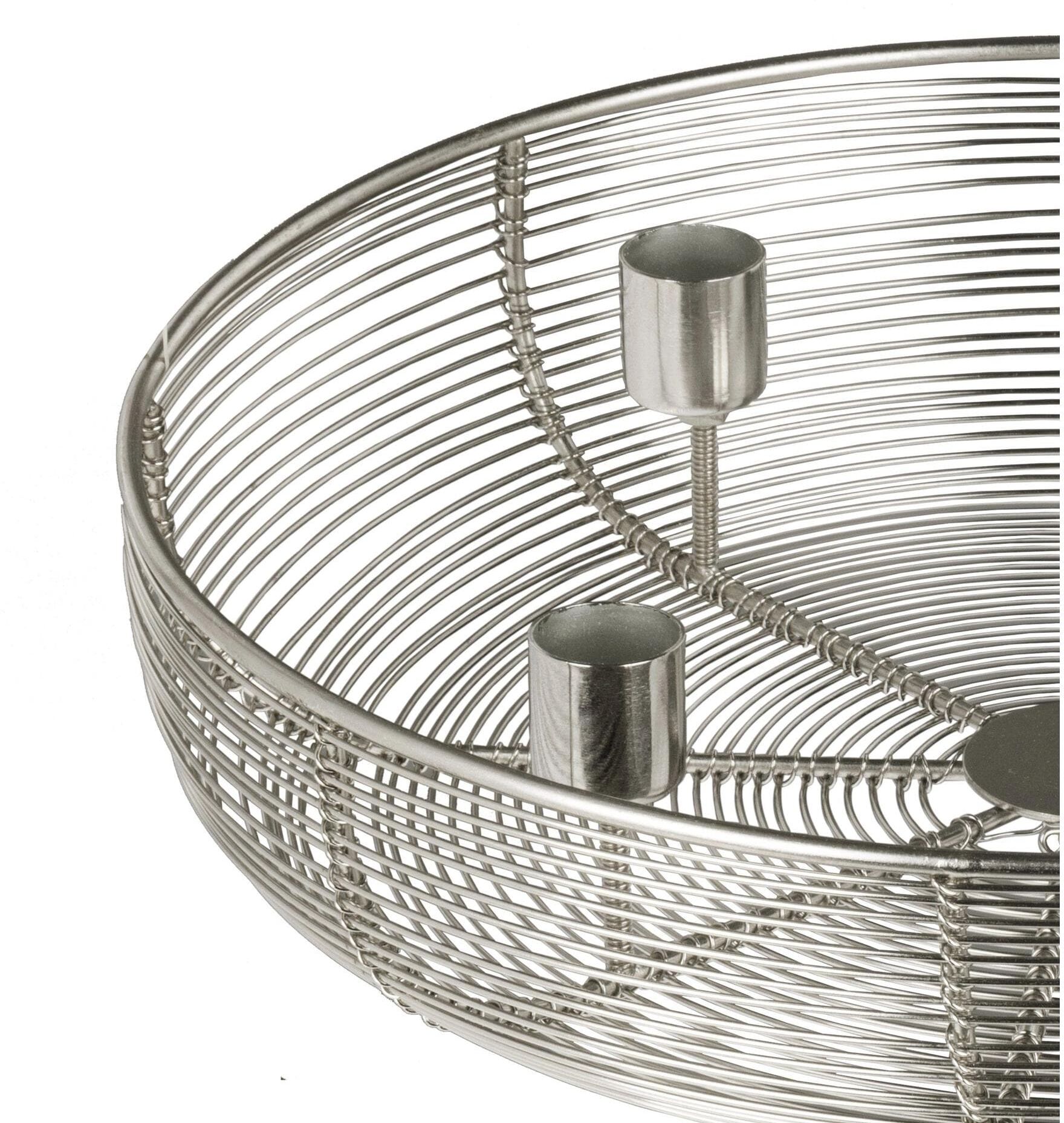 Adventskranz EGLO "Hagony", silber (silberfarben), Ø:30,5cm, Metall, Dekokränze, Adventskranz silberfarben Ø 30,5cm
