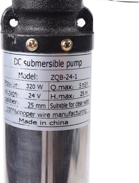 Selius Dompelbare Waterpomp 320W 24V voor Diepe Boring met 5m3/h Capaciteit en 25mm Uitlaat