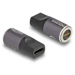 DeLOCK Adapter für Notebook Ladekabel USB Type-C Buchse zu magnetischem 8 Pin Konnektor