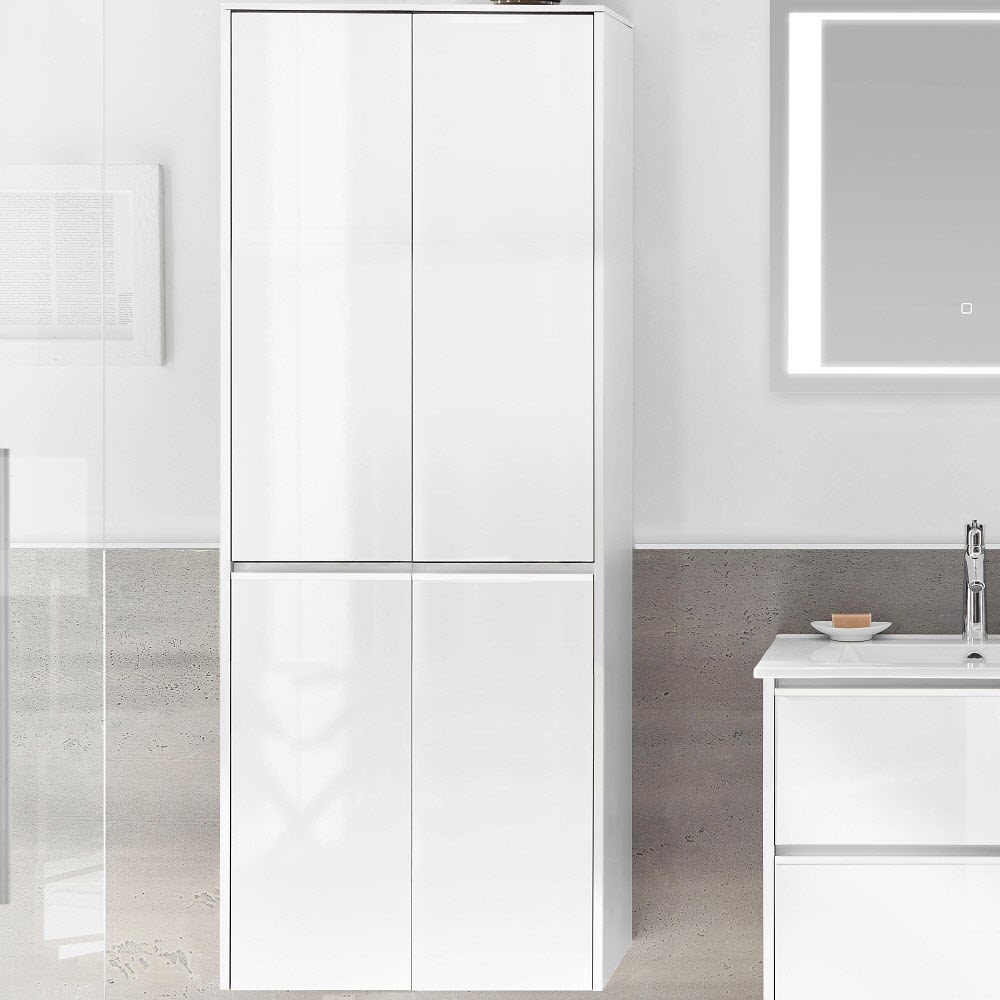 Pelipal Series 6040 (Solitaire) Tall cabinet 63,3 x 33 x 170,7 cm with 4 hinged doors HLT016033-F1751-K723-AN-PG1