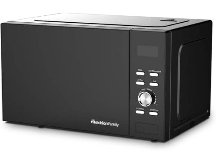 Melchioni Family GOLIA Luft- und Mikrowellen-Fritteuse 2-in-1 mit Grill, 23 l, Touch-Display, Timer, Innenlicht, voreingestellte Programme, schnelles und gesundes Kochen