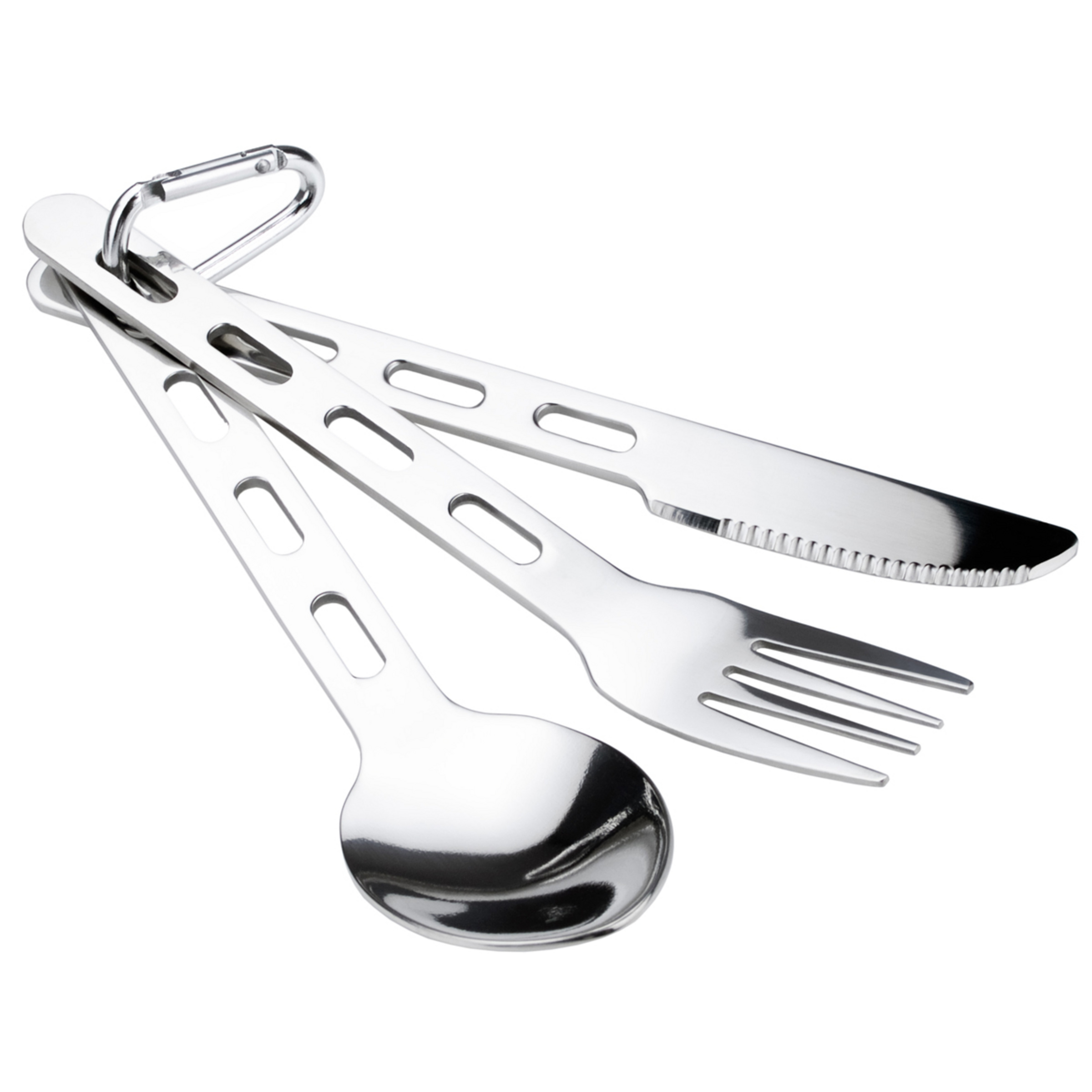 GSI Glacier Stainless 3er Pack Essbesteck Campingbesteck silber