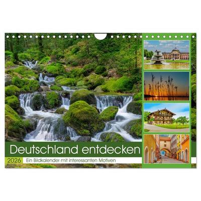 Deutschland entdecken (Wandkalender 2026 DIN A4 quer), CALVENDO Monatskalender