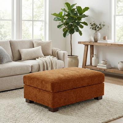 DREAMSIDEA Oversized Chenille Modular Ottoman With Cushioned Top