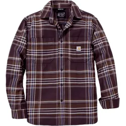 Carhartt Hamilton Ralaxed Plaid, Hemd - Dunkellila - S