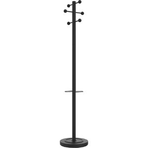 Unilux Garderobenständer Access, schwarz, mit 6 Haken, aus Metall, 175 x 34cm