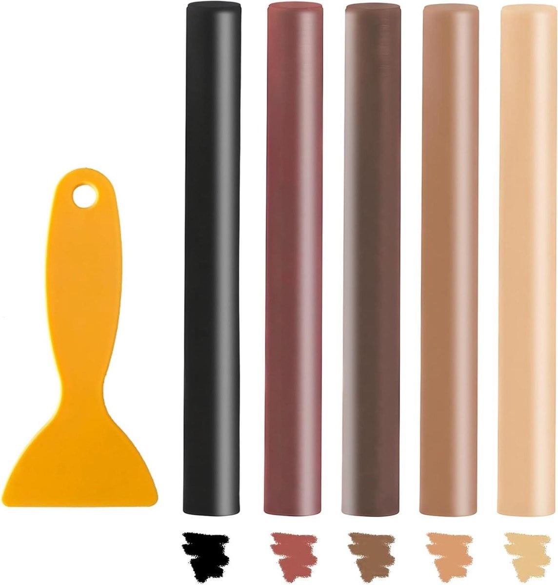 Hout Reparatie Sticks - Wax Vuller voor Meubels Herstellen - 5 Stuks - Bruin Tinten