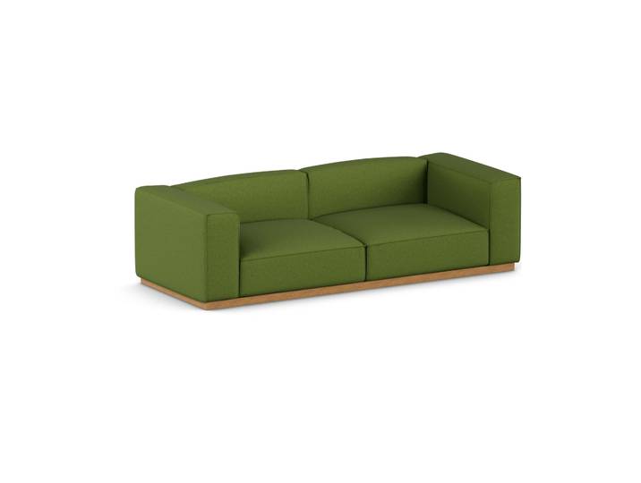 1898 Bergsdal Sofa Luisa green 3975-Eiche gebeizte Esche, 3-sitzig