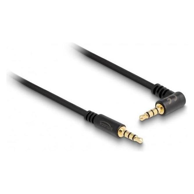 Delock Kabel Klinke 4 Pin 3,5 mm Stecker > Stecker gewinkelt (2 m) (84740)