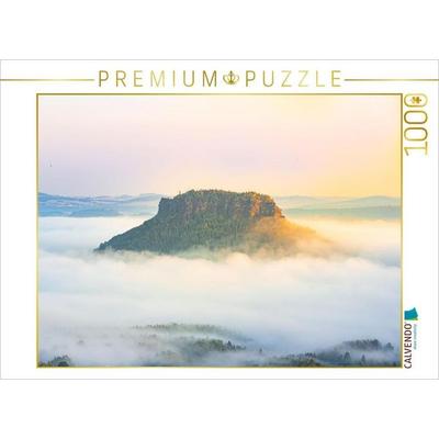 CALVENDO Puzzle Aussicht auf den Lilienstein, Sächsische Schweiz | 1000 Teile Lege-Größe 64x48cm Foto-Puzzle für glückliche Stunden