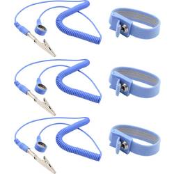 Quadrios ESD-Handgelenkband Blau Druckknopf 10 mm 25EC167