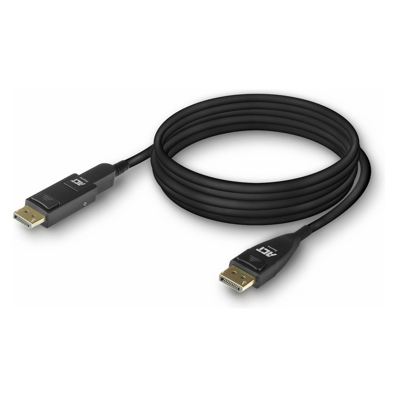 ACT 25 meter DisplayPort 1.4 ive Optical Cable 8K with detachable connector DisplayPort male (25 m) (AK4153)
