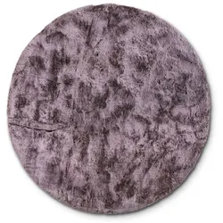 Fellteppich Imitat Melange Ø 160 cm Polyester Braun