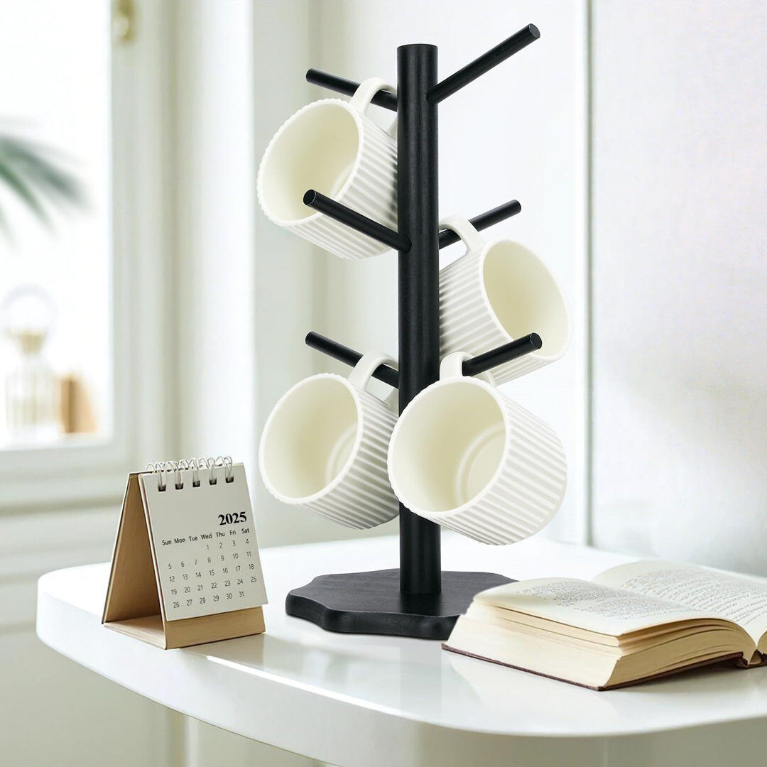 Belfry Kitchen Mug Tree Matte Black 34.5cm H X 15.5cm W X 15.5cm D
