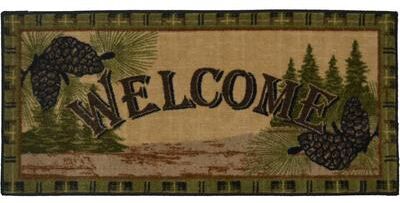 Mayberry Rug "American Destination Forest Welcome Accent Rug 20""x44"""