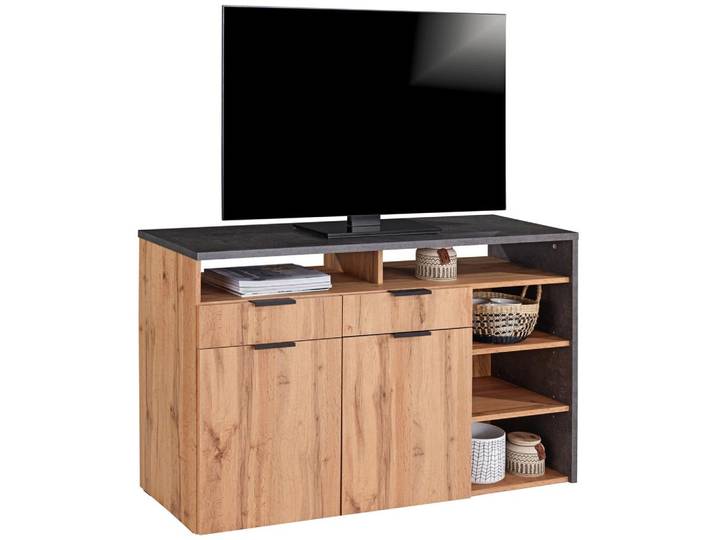 TV-Regal MX146 B: 130 cm Betonoptik/Eiche Dekor