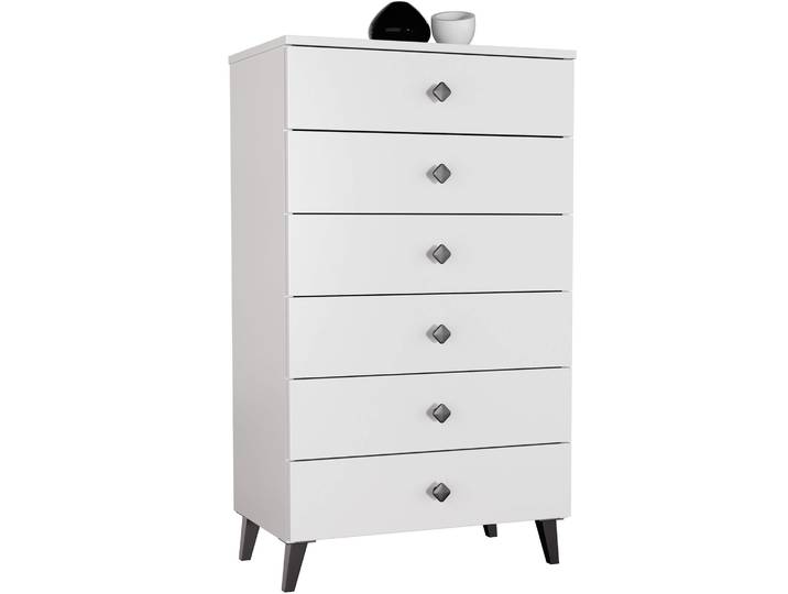 Akord Dressoir Mobi Blanc/Noir 60X37X104