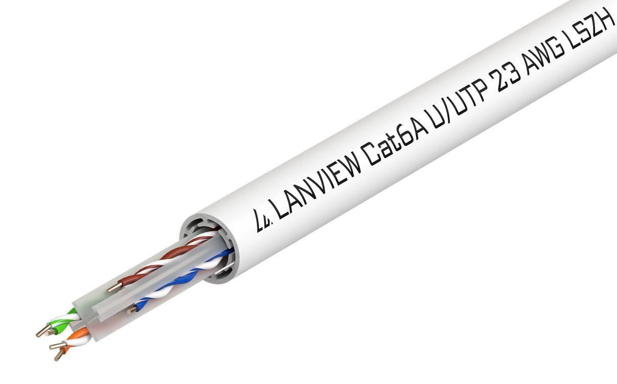 Lanview LVN122182, 500 m, Cat6a, U/UTP (UTP), Weiß