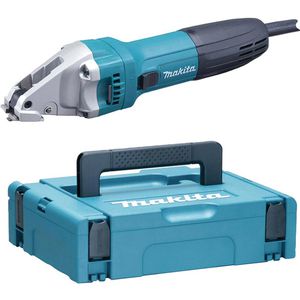 Makita Blechschere JS1000J, gerade & Kurvenschnitte, Elektro, 380 W, mit Koffer, Blechstärke bis 1,0 mm