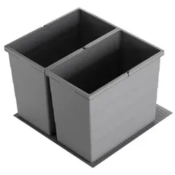Hailo Abfallsammler 3301752 Allegro 350 Einsatz 2x 28 Liter Dunkelgrau