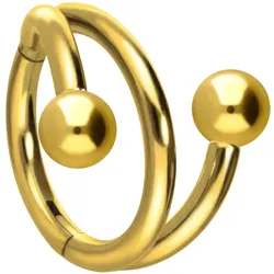 Titan Segmentring Clicker mit Innengewinde 3 RINGE + 2 KUGELN